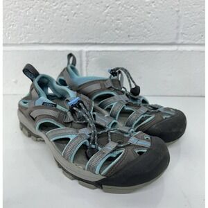 Keen Women's Whisper Closed Toe Sandal Blue Grey Size 8.5
